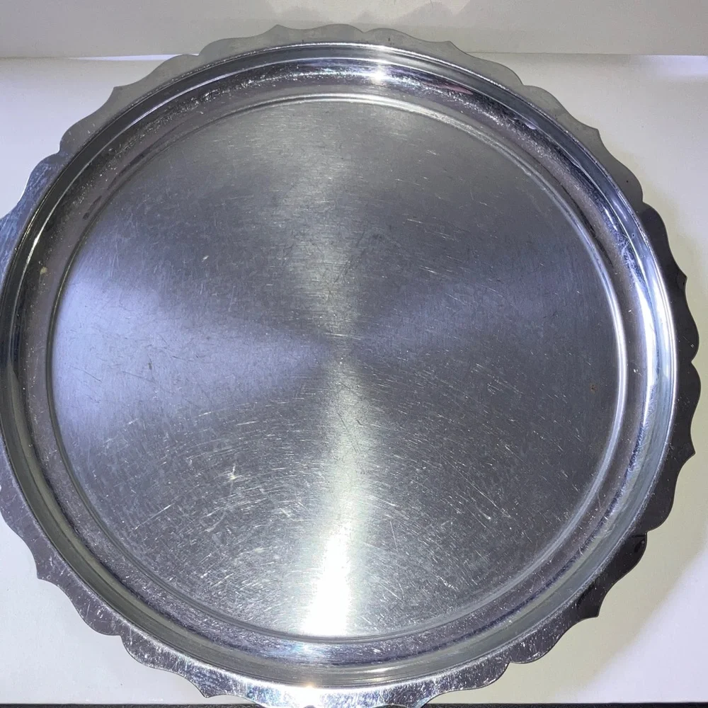 Stainless Steel‎ Round Serving Tray 11”